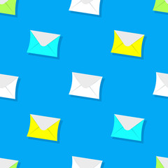 Seamless pattern emails, letters, directed upwards