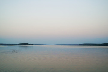 Fototapeta premium Sunrise and mist in beautiful river