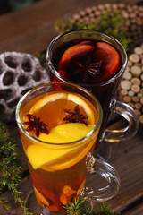Red and yellow mulled wine