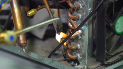 welding of air condition copper tube