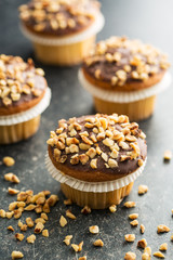 Sweet hazelnut muffins.