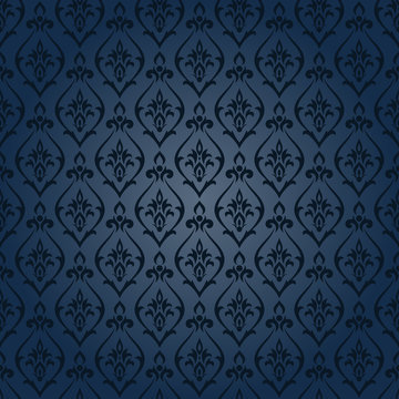Damask pattern vector. Design print for wallpaper, fabric or wrapping paper. Abstract luxury background.