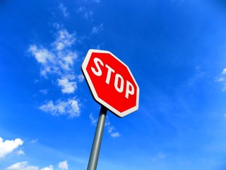 Stop roadsign