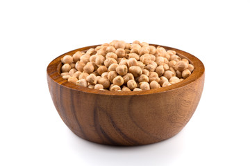 chick pea on white background