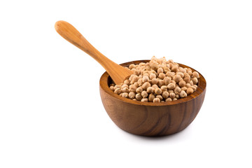 chick pea on white background