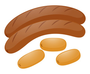 Two types of sausages