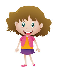 Little girl with happy face