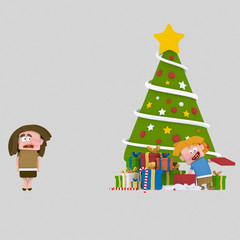 Poor girl without Christmas gifts.

Custom 3d illustration contact me!