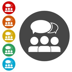 Comments icon - men with bubbles