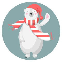 Christmas polar bear