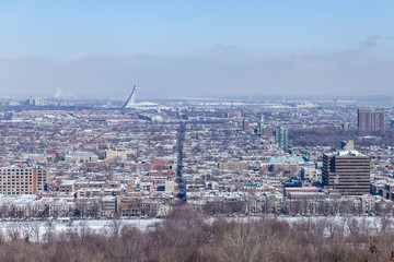 View on the city of Montreal in Quebec