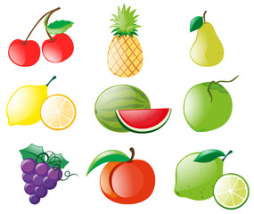 Different types of fruits