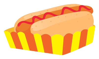 Hot dog in paper tray