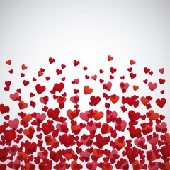 background of red and pink hearts. colorful design. vector illustration