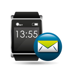 smart watch concept email social media vector illustration eps 10