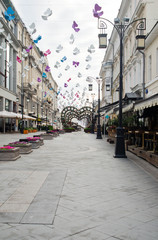 street in summer in the city center