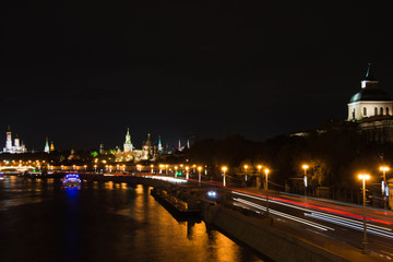 Fototapeta na wymiar towers of Kremlin at night