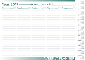 Weekly planner 2017 english