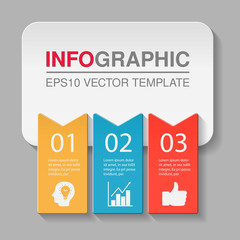 Vector infographic template, three options.