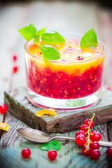 Fruit Health Summer orange currant mousse
