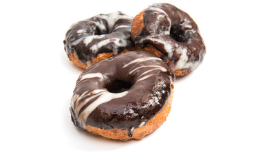 Chocolate donut isolated