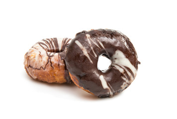 Chocolate donut isolated