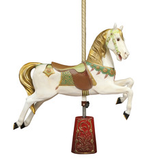 Cheval de bois d'un carrousel © hcast