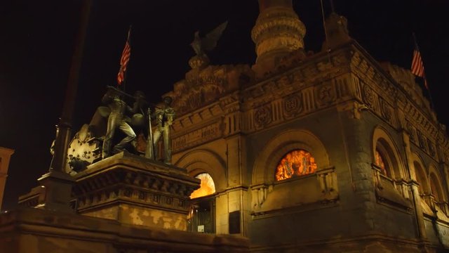 Stock video of the Soldiers and Sailors Monument Cleveland OH USA