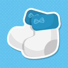 cute baby socks icon vector illustration design
