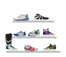Set of men's sneakers