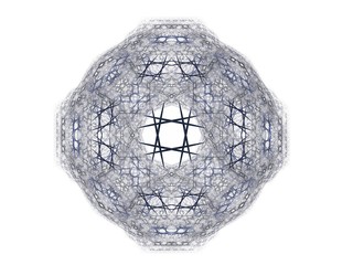 Abstract fractal with gray pattern