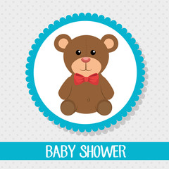 baby shower invitation card vector illustration design