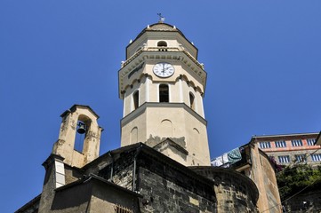 Fototapeta na wymiar Church of Santa Margherita d'Antiochia, Vernazza, Italy