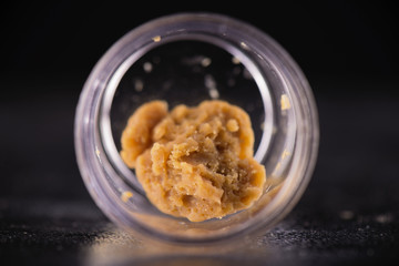 Marijuana extraction concentrate aka wax crumble isolated