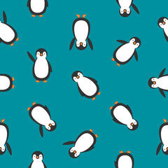 endless pattern of penguins