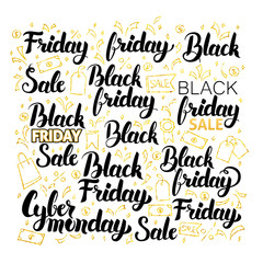 Obraz premium Black Friday Lettering Design
