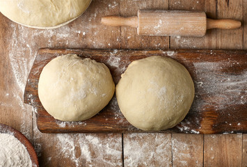 fresh raw dough