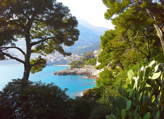 Fototapeta na wymiar french riviera roquebrune cap martin