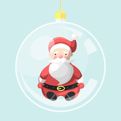 Santa Claus in Christmas ball