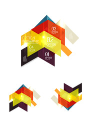 Abstract paper geometric infographic templates