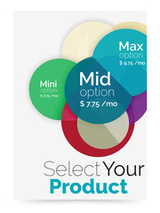 Business cover brochure design with select option diagram