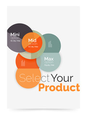 Circle business brochure template with options