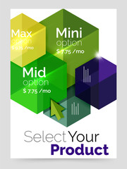 Fototapeta premium Business a4 brochure or flyer template with options
