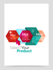 Business a4 brochure or flyer template with options