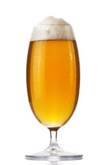 Glass of beer isolated
