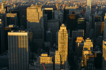 United states of america, new york city, cityscape at dusk