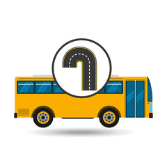 u road bus transport public vector illustration eps 10