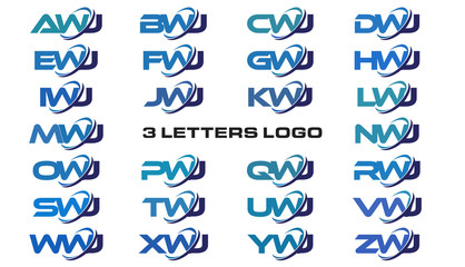 3 letters modern generic swoosh logo AWJ, BWJ, CWJ, DWJ, EWJ, FWJ, GWJ, HWJ, IWJ, JWJ, KWJ, LWJ, MWJ, NWJ, OWJ, PWJ, QWJ, RWJ, SWJ, TWJ, UWJ, VWJ, WWJ, XWJ, YWJ, ZWJ