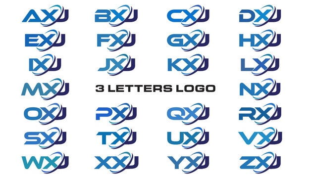 3 letters modern generic swoosh logo AXJ, BXJ, CXJ, DXJ, EXJ, FXJ, GXJ, HXJ, IXJ, JXJ, KXJ, LXJ, MXJ, NXJ, OXJ, PXJ, QXJ, RXJ, SXJ, TXJ, UXJ, VXJ, WXJ, XXJ, YXJ, ZXJ