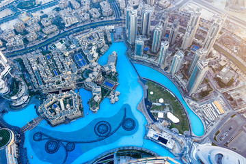 Dubai city view from TOP of burj khalifa